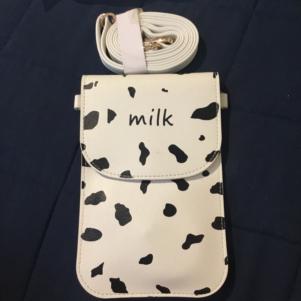 Cow Print Crossbody Cellphone Holder Bag